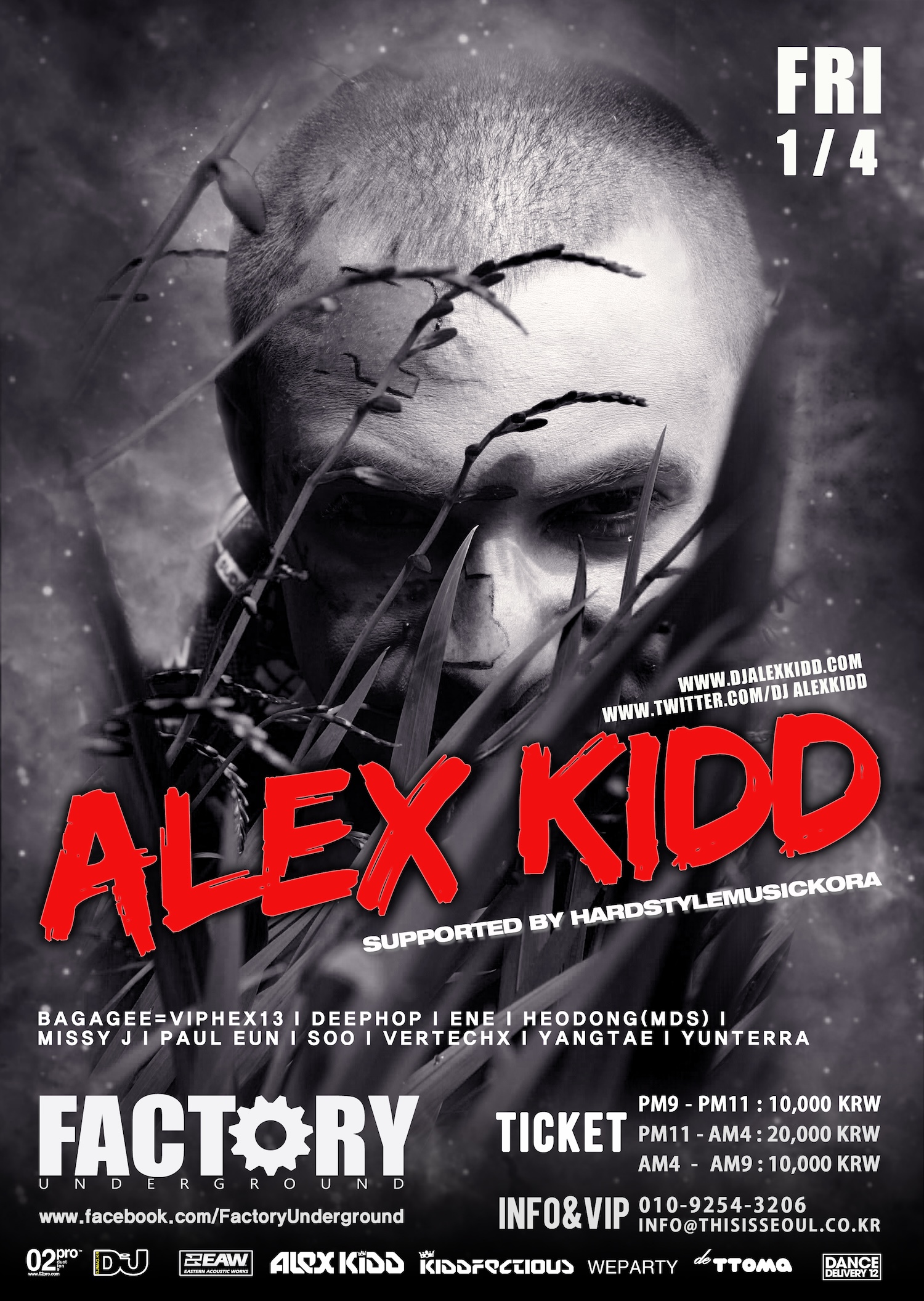 Event poster for a K-Access DJ booking at Factory, Seoul