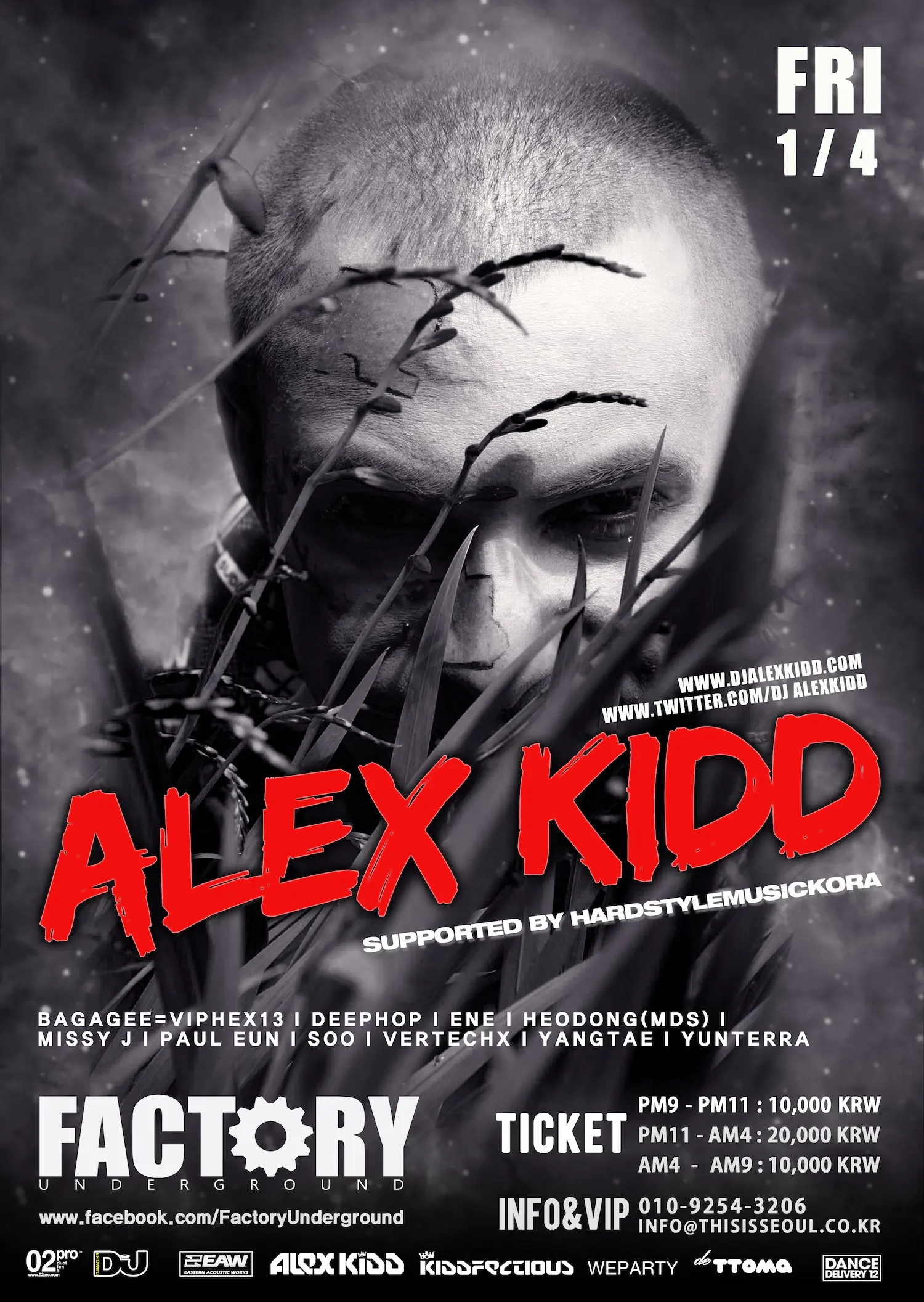 Event poster for a K-Access DJ booking at Factory, Seoul